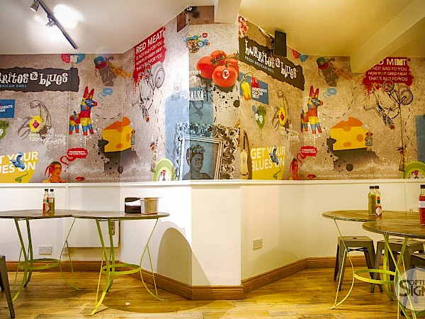 wall graphic application Cork