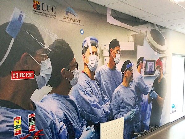 Cork University Hospital wall graphic