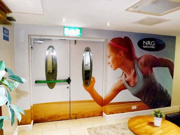 NRG fitness wall graphic Gallway