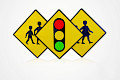 Road crossing signs traffic management supplied by Optima Signs in Corkthumbnail image