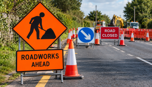 Road traffic management signs supplied by Optima Signs in Cork