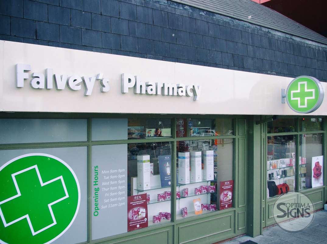 Pharmacy shop front signs